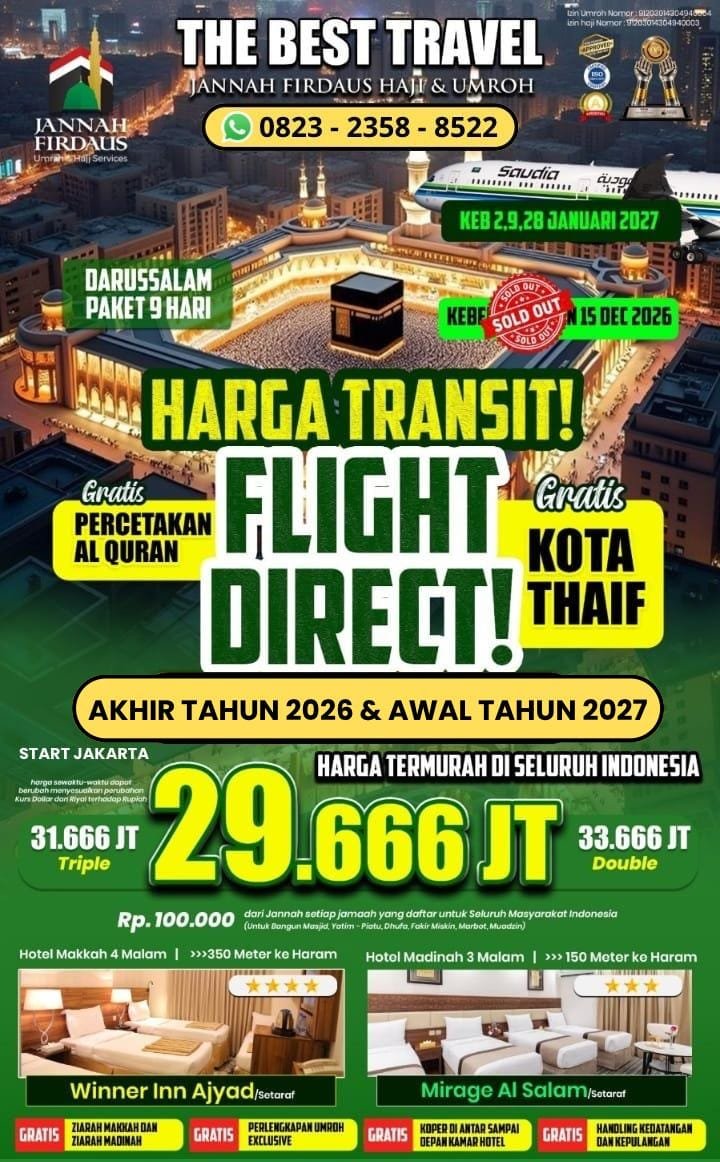 Paket Darussalam Akhir Tahun 2026 dan Awal Tahun 2027