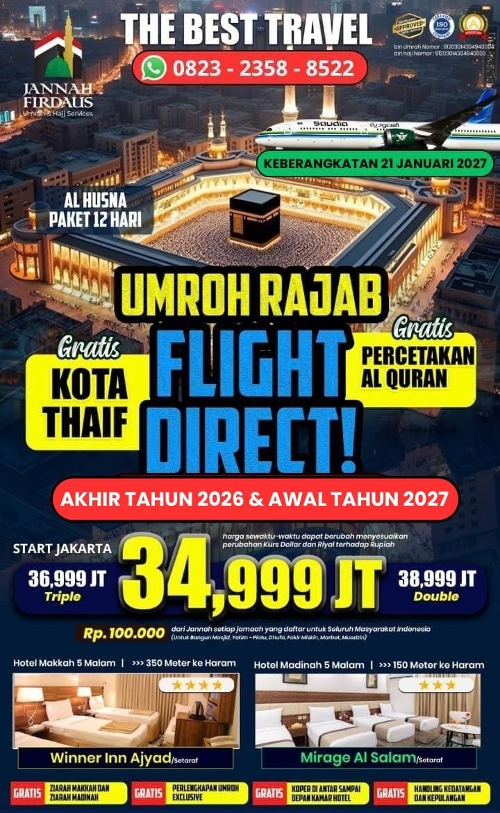 Paket Al Husna Akhir Tahun 2026 dan Awal Tahun 2027